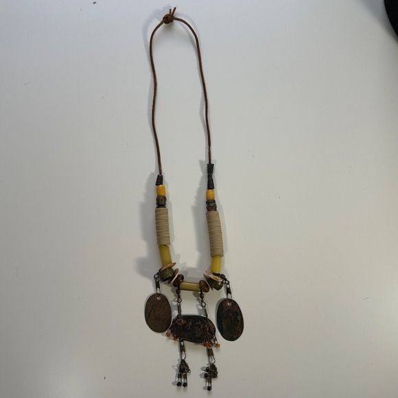 Artisan Crafted Statement Necklace Boho Ethnic Tribal Pendant‎ Jewelry Penny - Picture 6 of 8